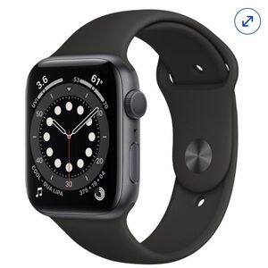 Apple Series 6 - Space Grey Aluminum Case with black sport band